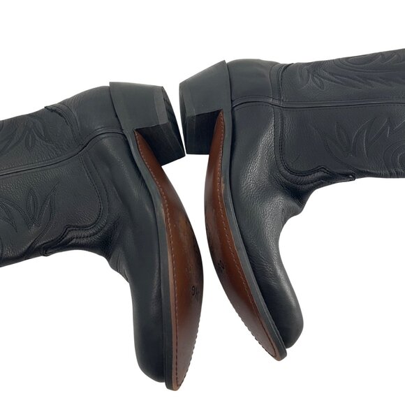 Durango Womens Black Leather Cowboy cowgirl Western Boots Size 8W 8 embroidered - Picture 12 of 15